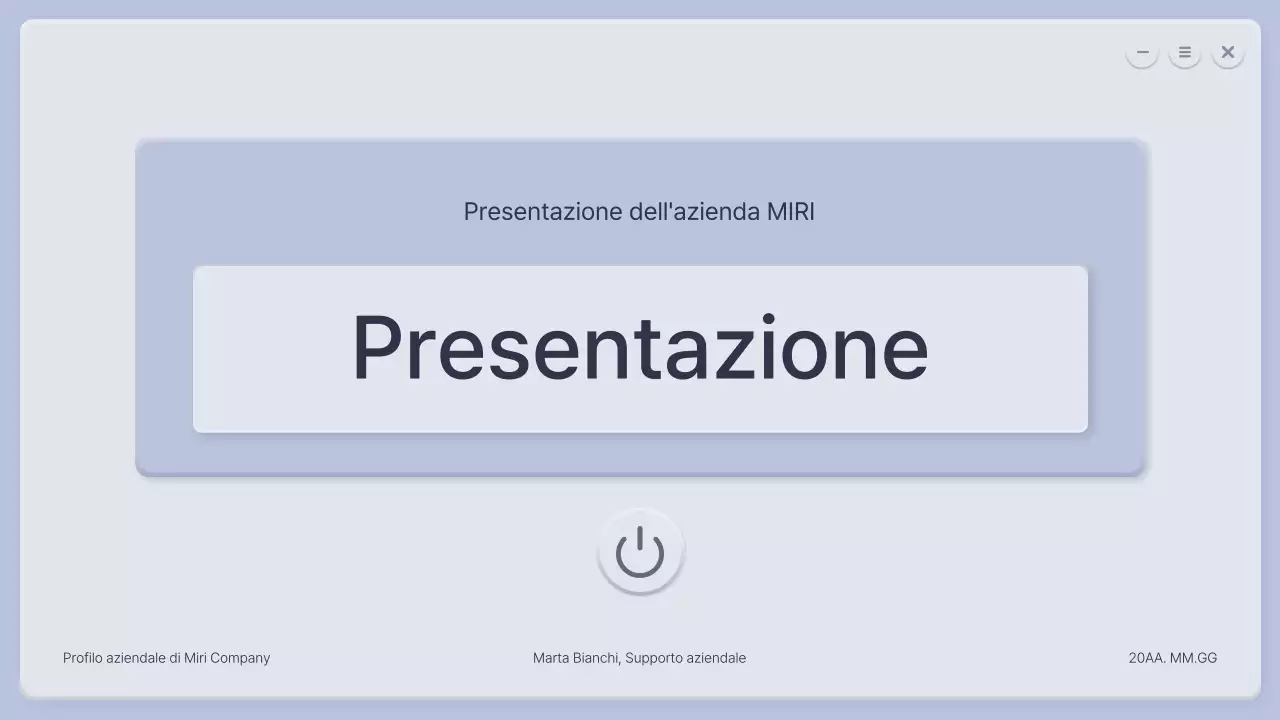 Un profilo aziendale tridimensionale in blu e grigio