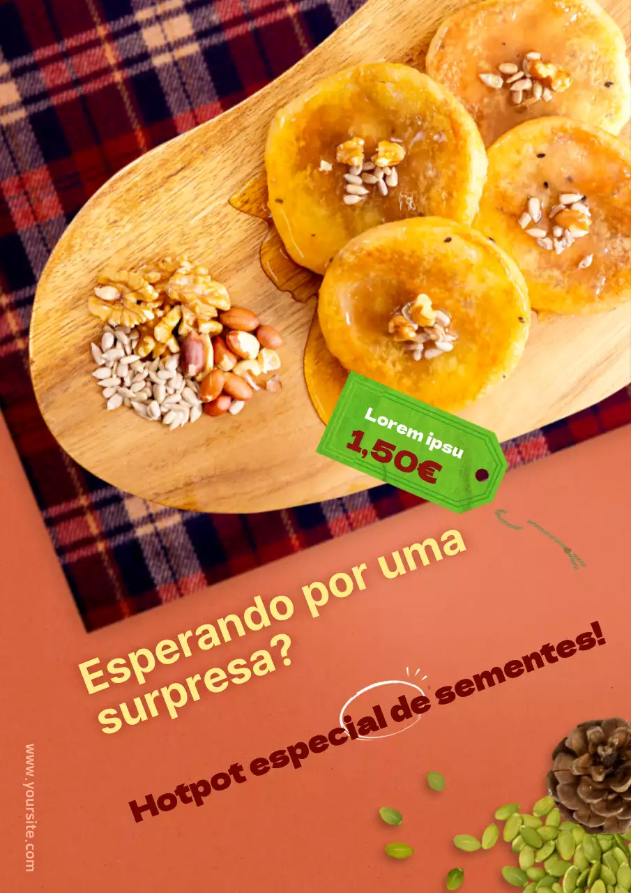 Promova o seu menu de takoyaki com fotografias de comida laranja