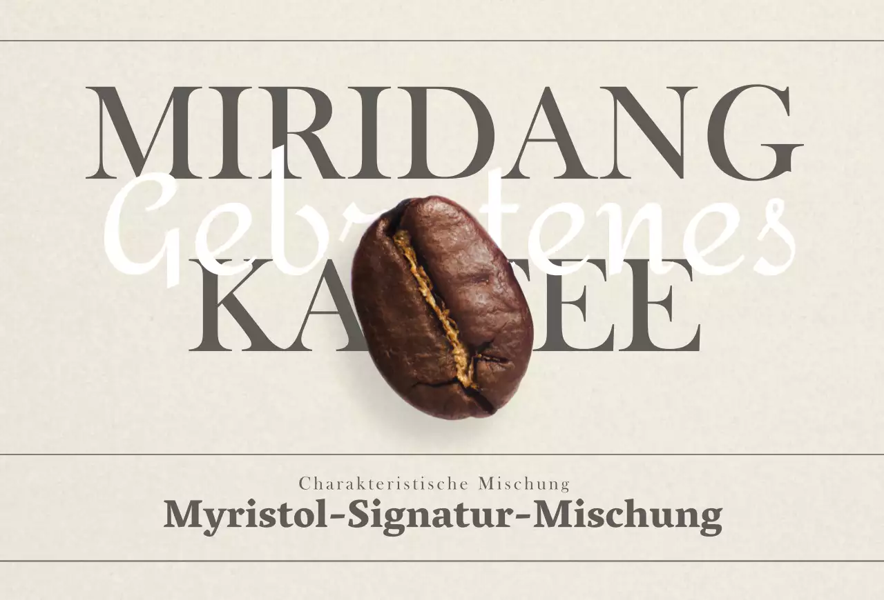 Kaffeebohnen in beige-braun Foto Vintage-Café in Point