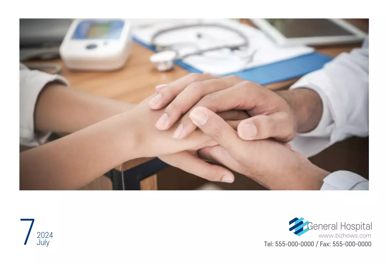 Navy White Simple Hospital