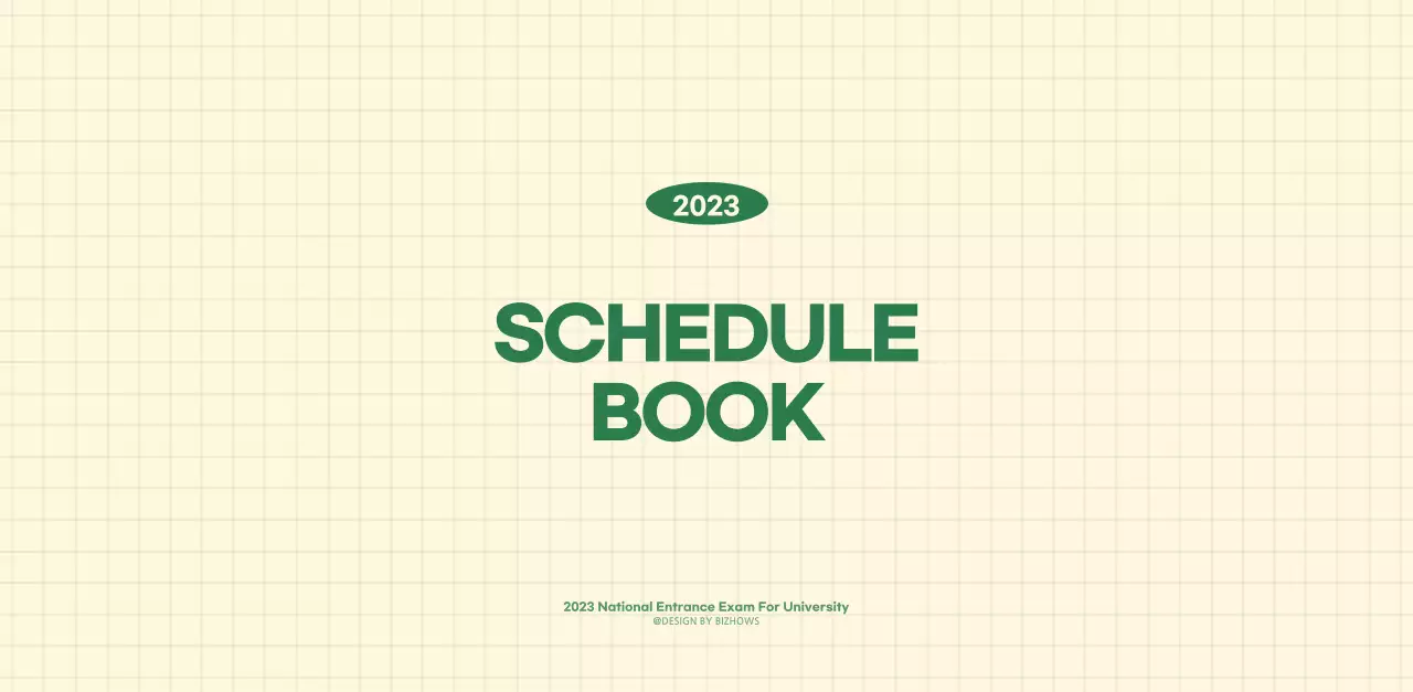 SAT D-Day notepad concept wall calendar in green and light yellow