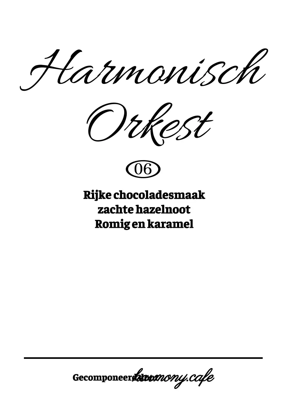 Cafe druppelkoffie met zwarte cursieve accenten