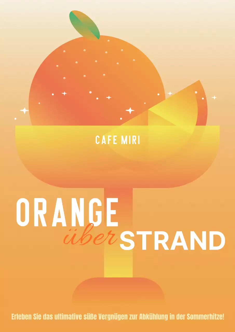 Cafe-Werbeserie mit Obst-Illustrationen