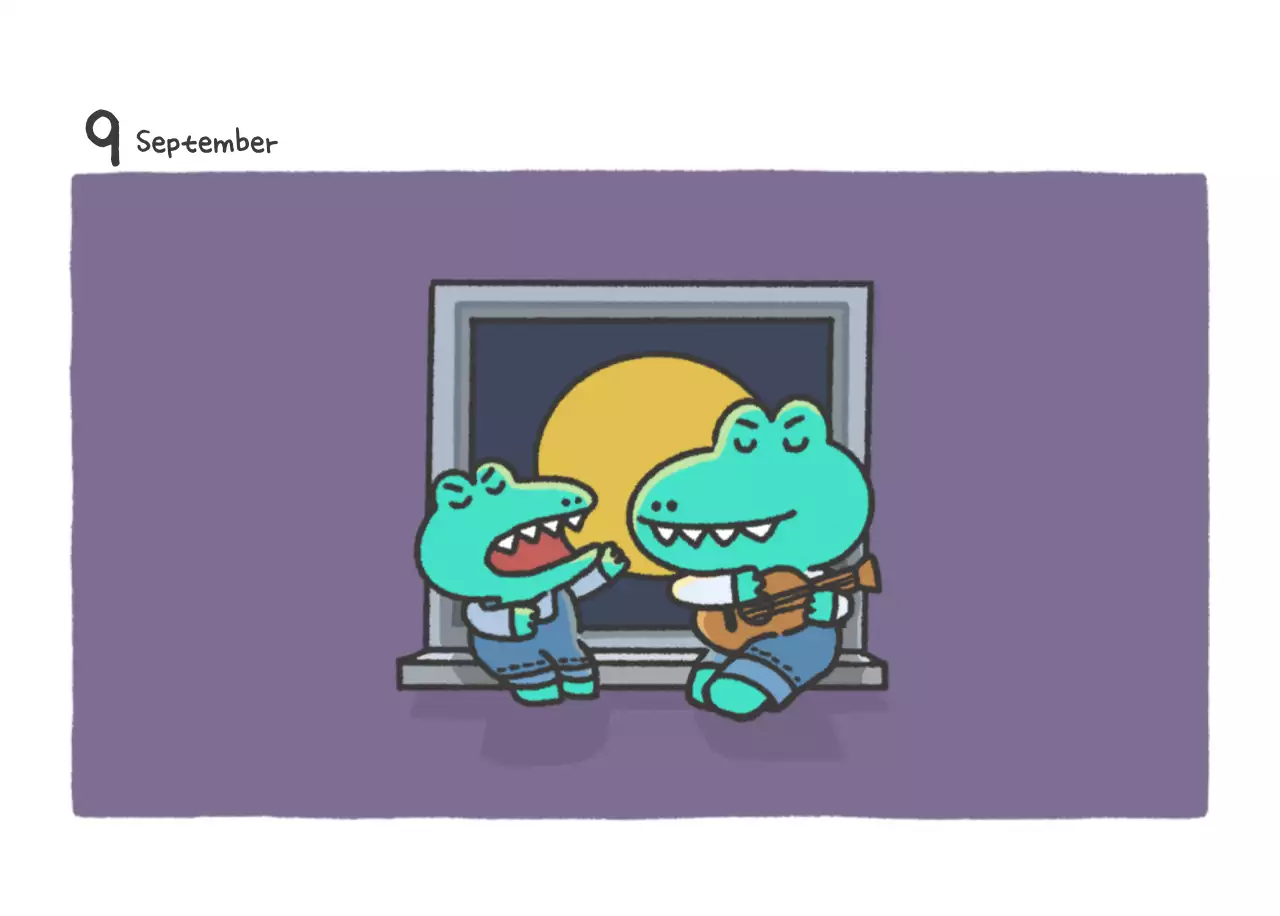 A calendar with a cute Argo illustration concept