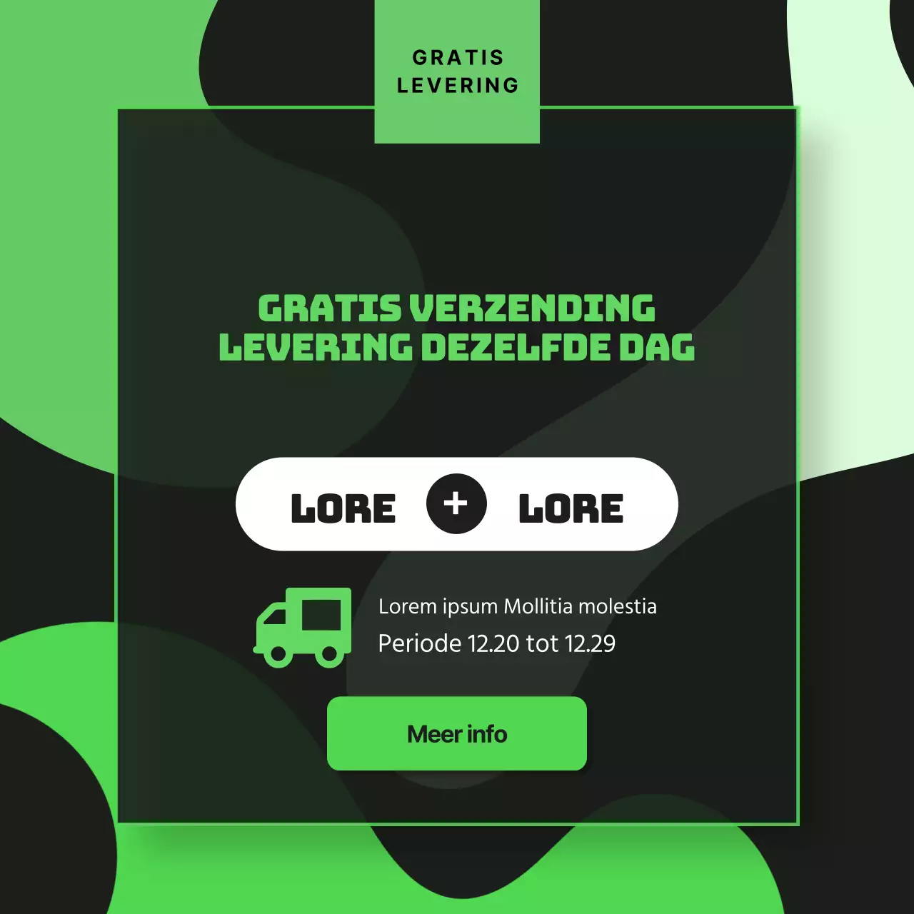 Gratis verzending Levering dezelfde dag