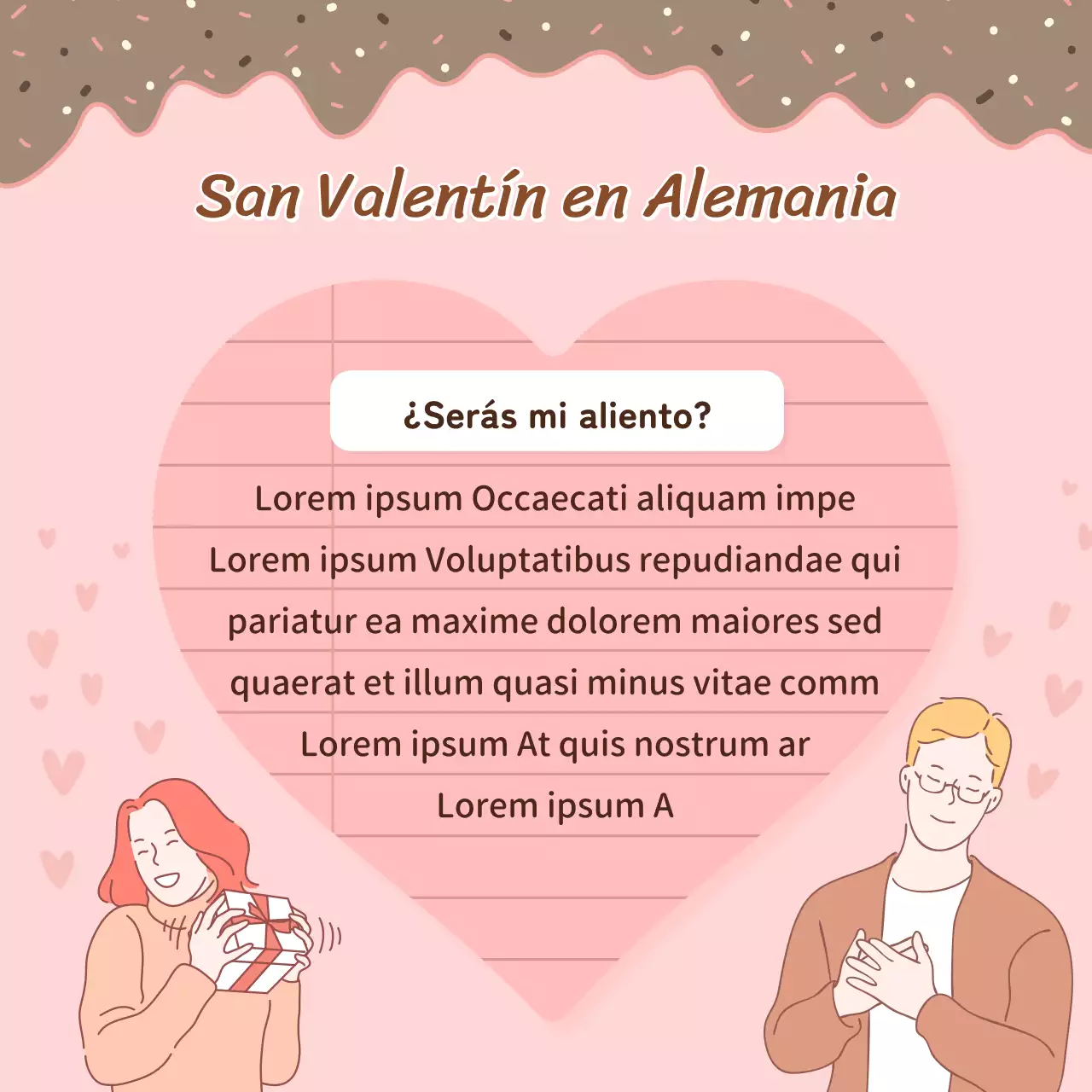 Tarjeta de San Valentín para enamorados con fondo rosaNoticias