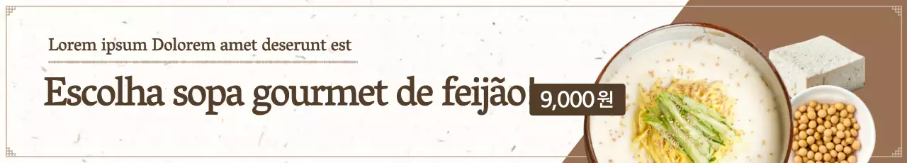 Apresentação de um menu de verão simples em castanho e marfim