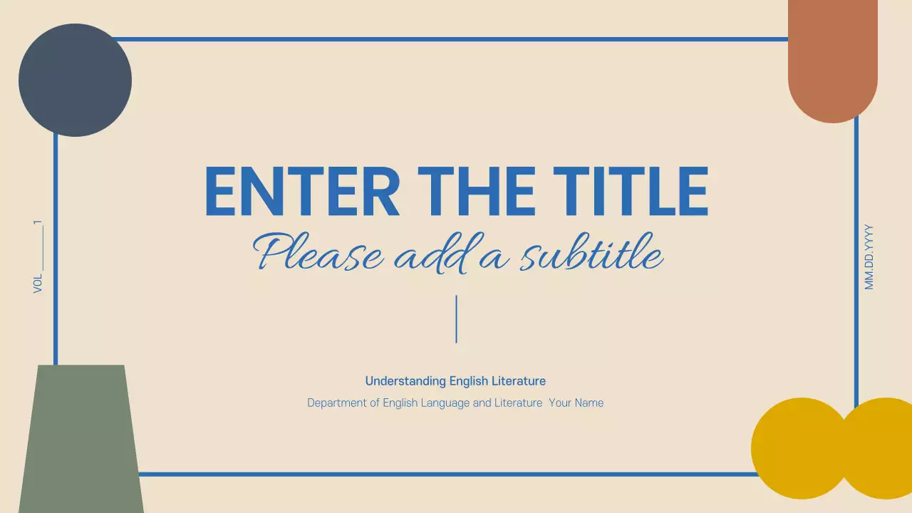 Beige Modern Literature Presentation