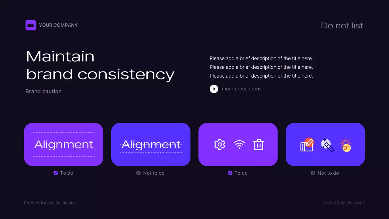 Black and purple brand guidelines