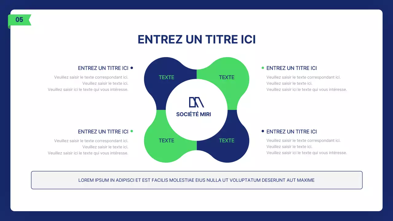 Rapport d'illustration d'entreprise propre en marine