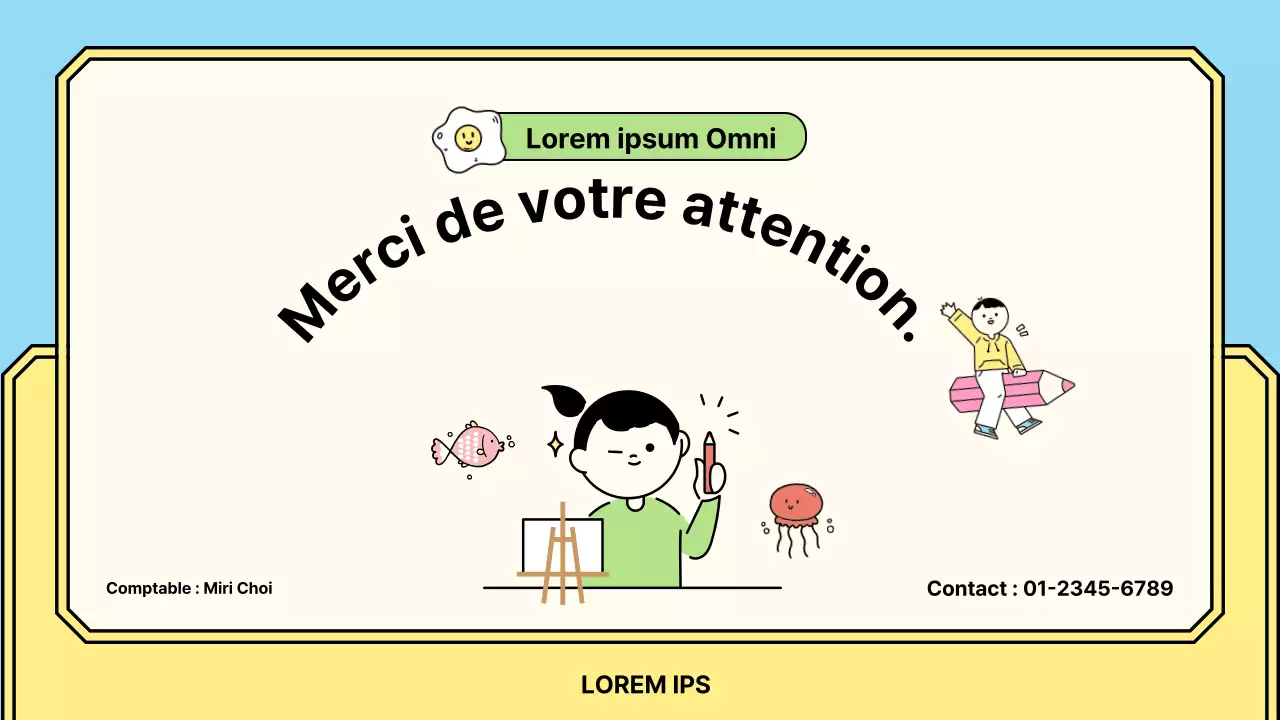 Proposition d'exposition pour les enfants avec des illustrations colorées, simples et mignonnes