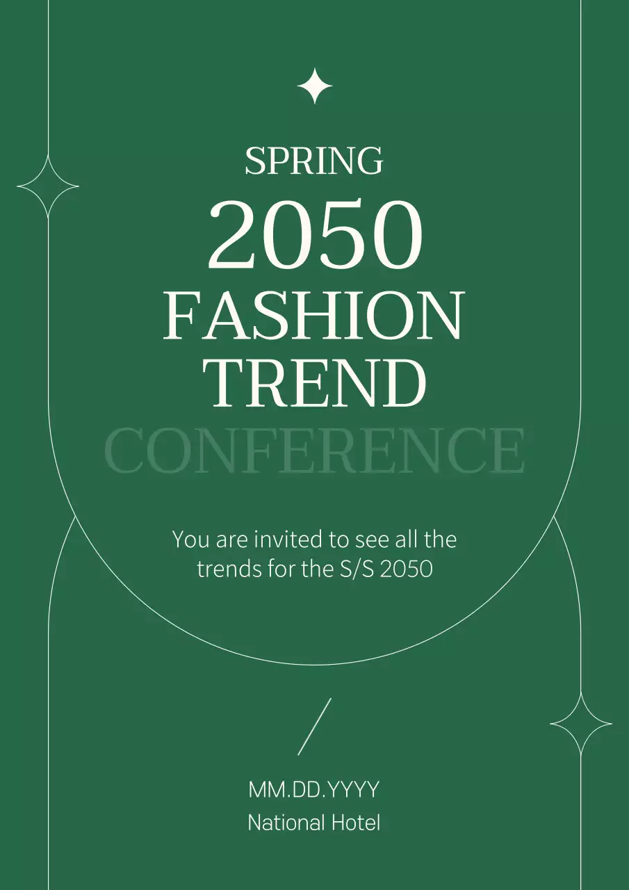 Green Elegant Fashion Invitation