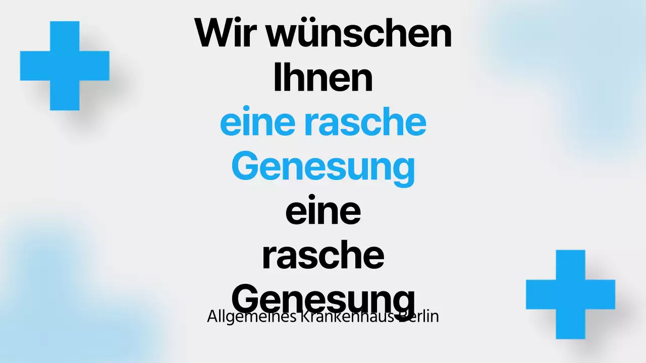 Ein Leitfaden für das Krankenhausleben mit blauen Farben, klaren Linien und Schattierungen