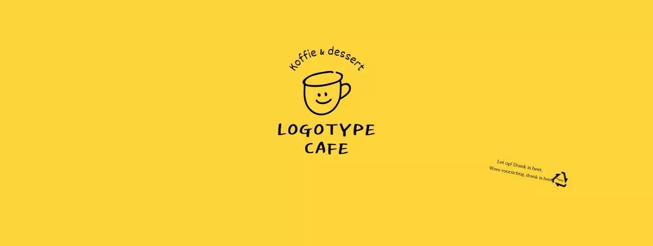 Witte gele handgetekende illustratie