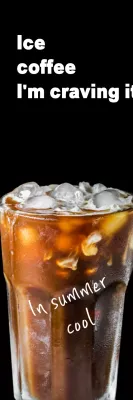 Banner promocional de café preto moderno