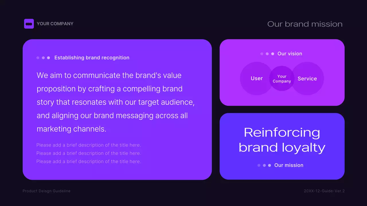 Black and purple brand guidelines
