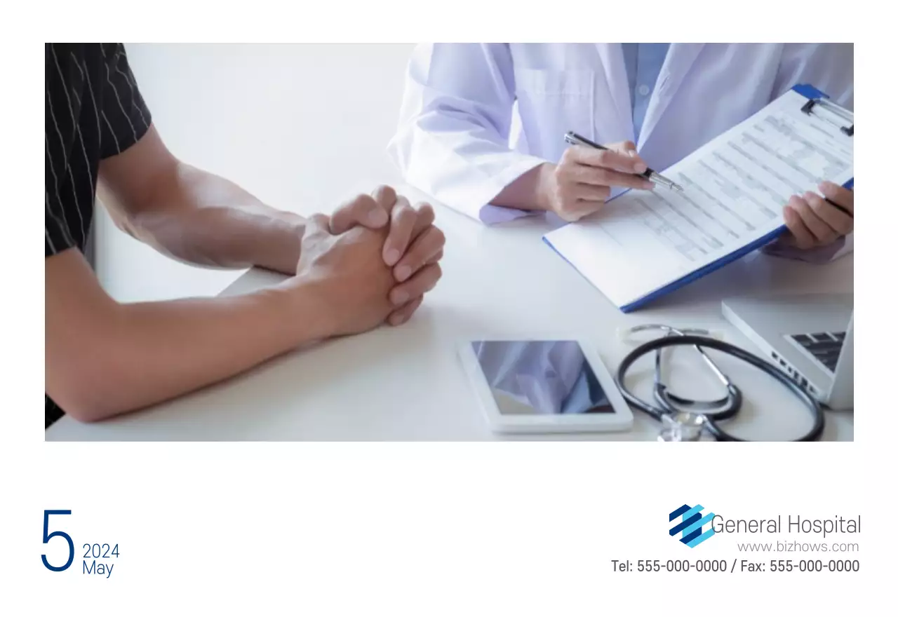 Navy White Simple Hospital