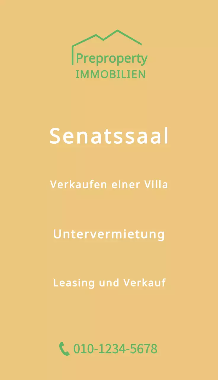 Grüne saubere Linie Illustration zur Förderung von Immobilien