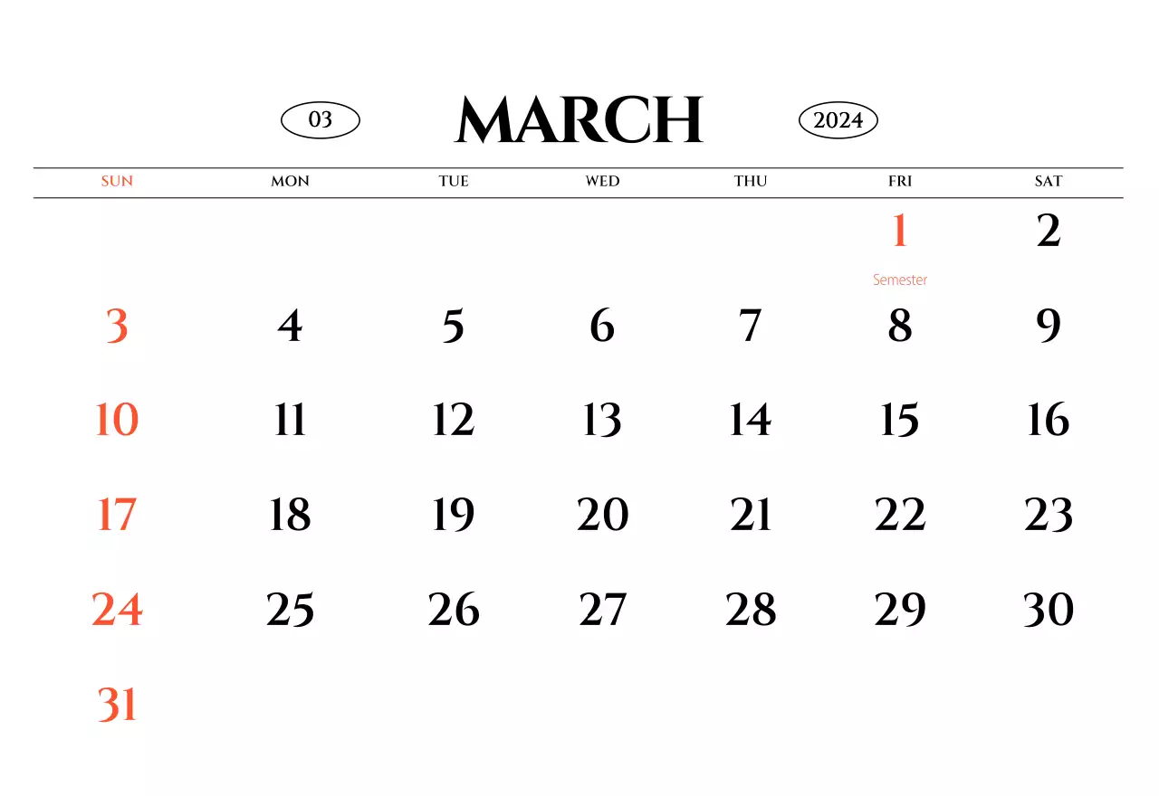 Simple style wall calendar with black and white emotional travel photography concept