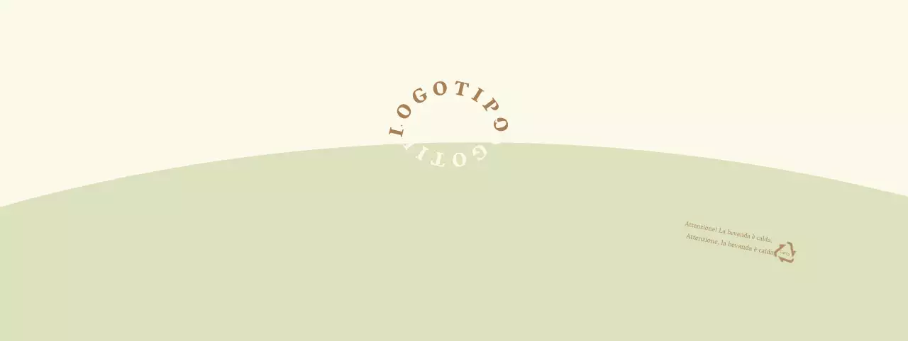 Lettera rotonda giallo-verde