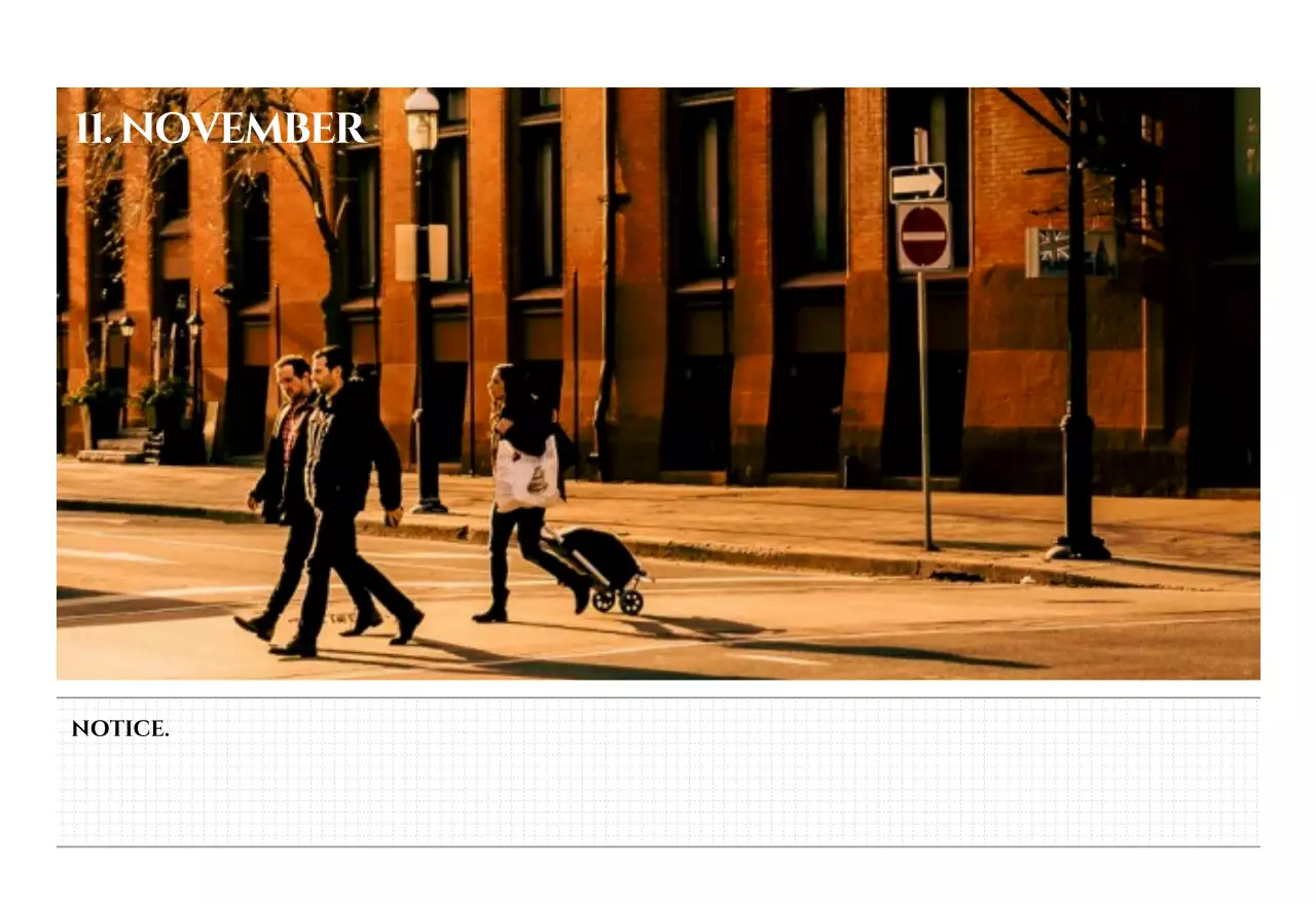 Simple style wall calendar with black and white emotional travel photography concept