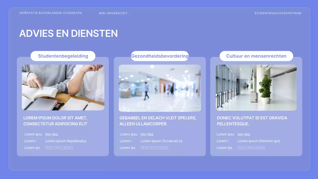 Oriëntatie voor internationale studenten in paars en levendig