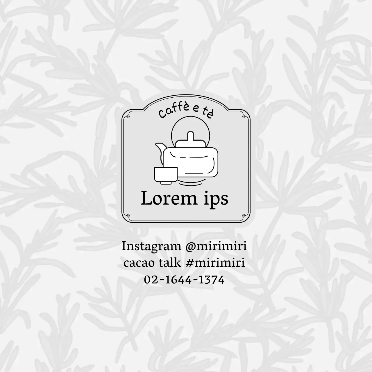 Promozione della casa da tè Grey Illustrated Tea Cafe