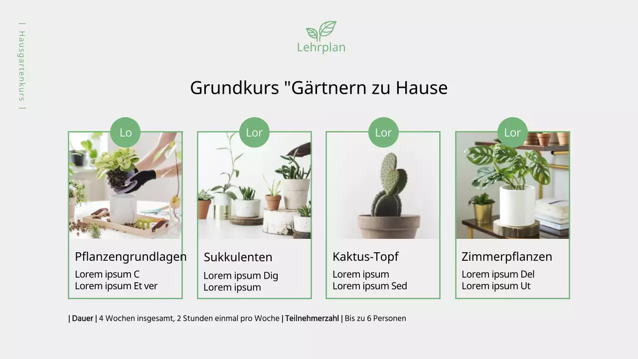 Olivgrüner, warmer Klassenvorschlag (Präsentation)