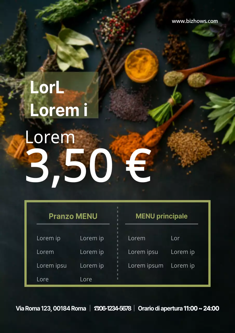 Sfondo della foto Semplice tabella menu massaggio