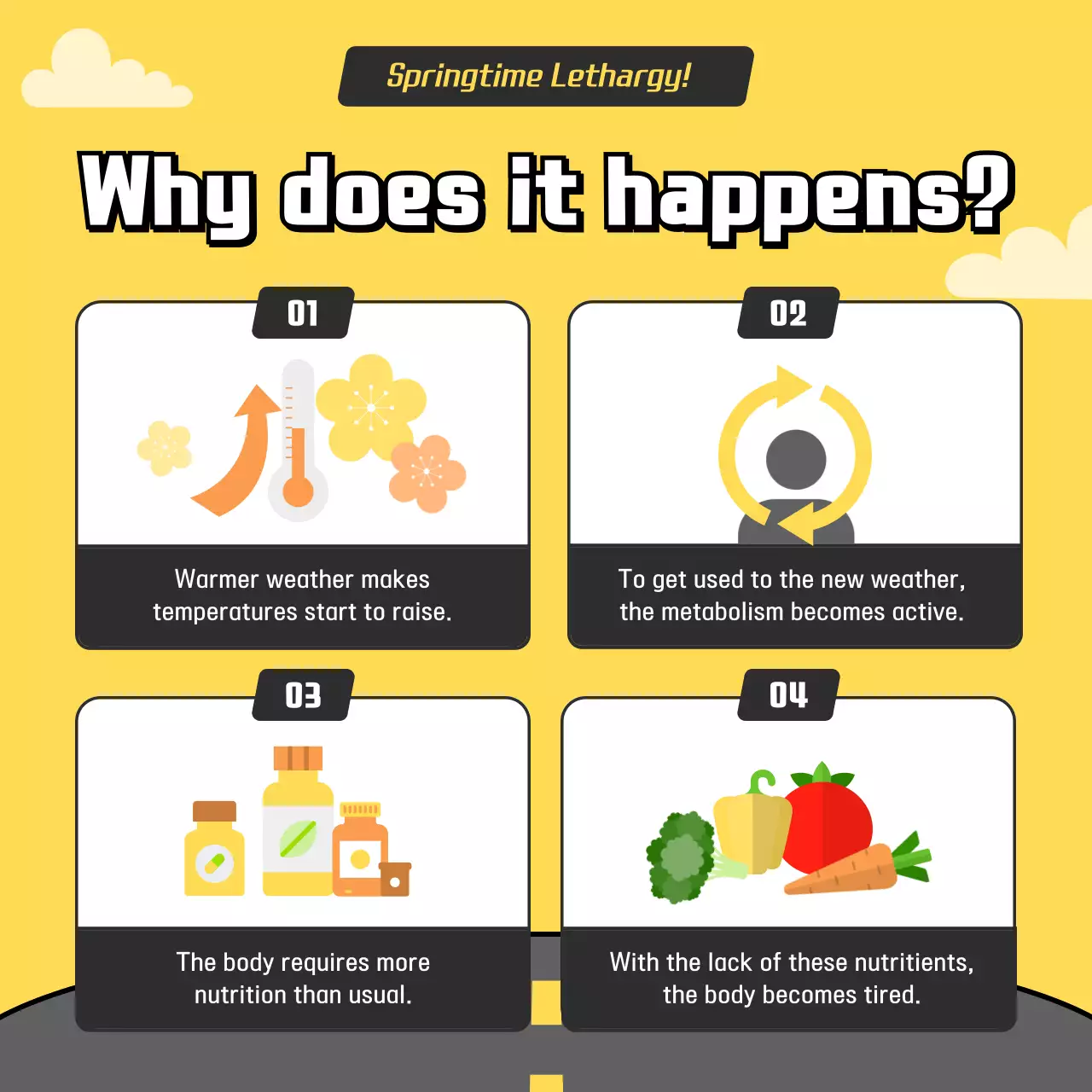 Drowsy driving in yellow and gray illustration concept