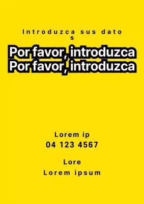 Escaparate sencillo con texto amarillo