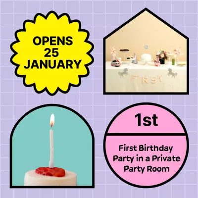 Yellow Modern Birthday Announcement Instagram Post