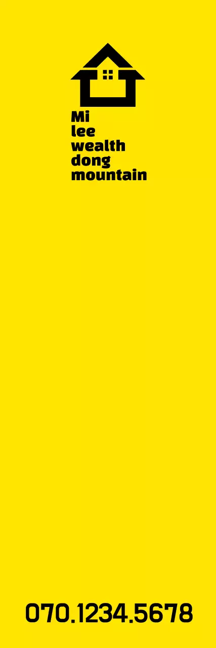 Banner de anúncio imobiliário minimalista amarelo