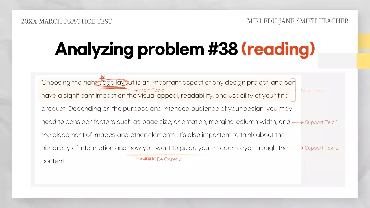 Red and white test paper themed mock test answers