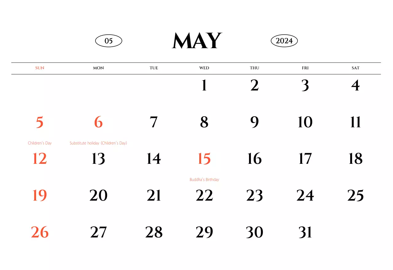 Simple style wall calendar with black and white emotional travel photography concept