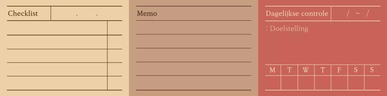 Schoon notitieblok conceptpatroon in warme kleuren