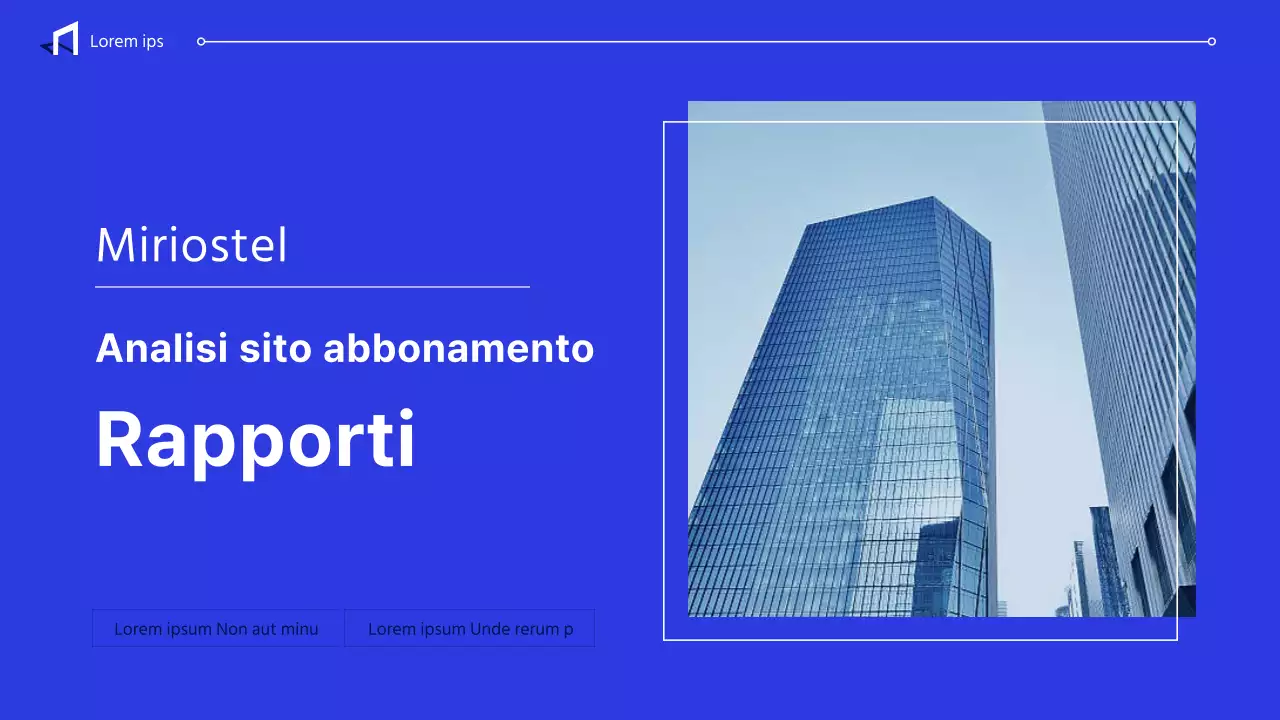 Rapporto sugli investimenti in uffici di colore blu
