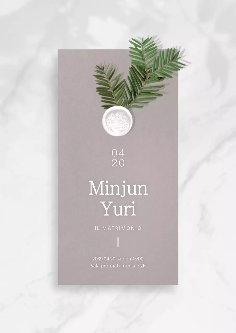 Poster di invito di nozze elegante in beige