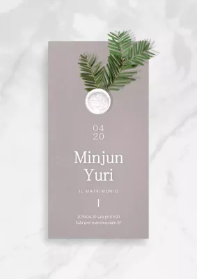 Poster di invito di nozze elegante in beige