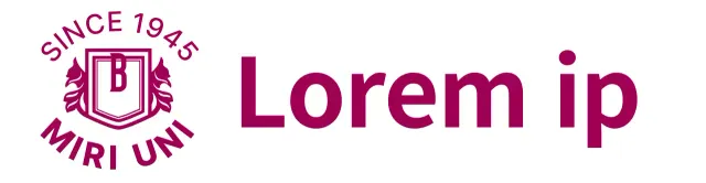 University logo with a purple shield-like symbol