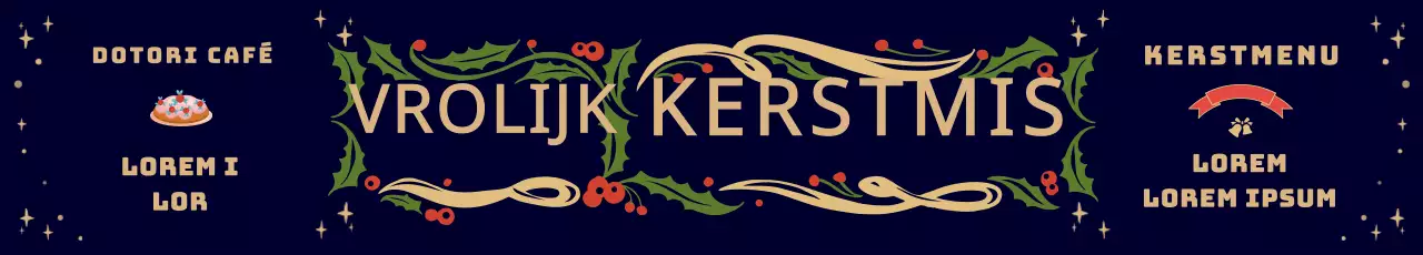 Donkere krans illustratie kerstbanner