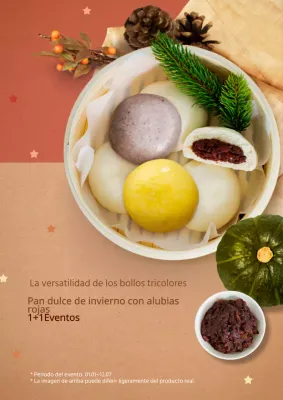 Venta de golosinas de invierno con fotos de comida naranja