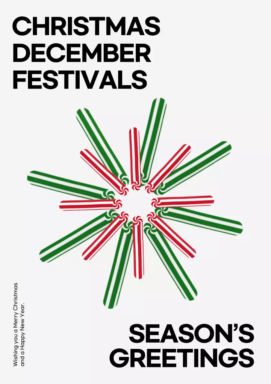 Red Traditional Christmas Announcement Poster