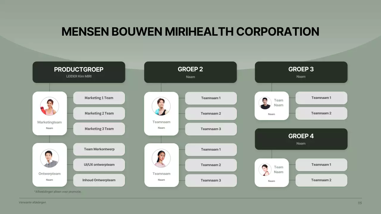 Rustig en schoon bedrijfsrapport voor gezondheidsbedrijf in donkergroene tinten