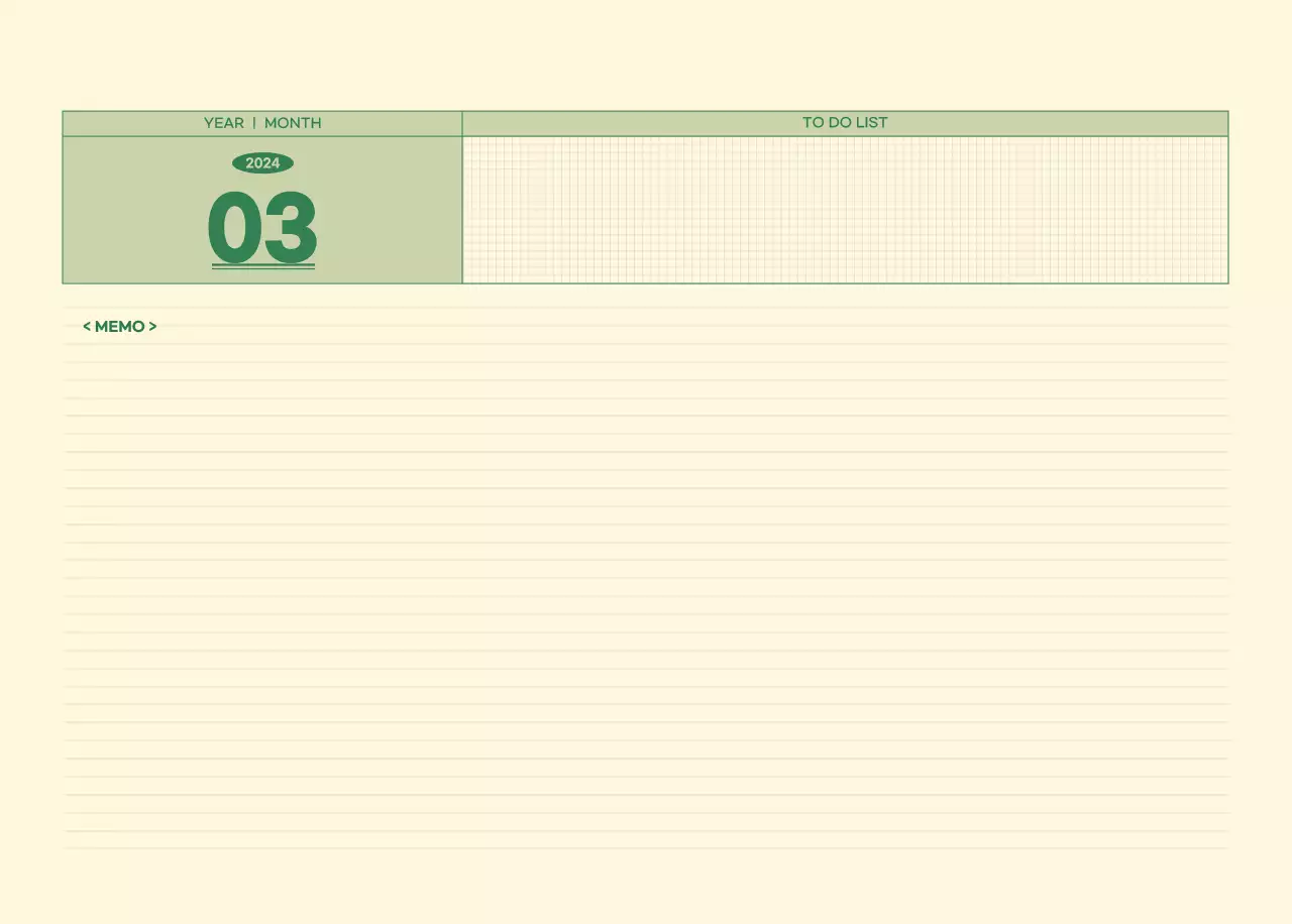 SAT D-Day notepad concept wall calendar in green and light yellow