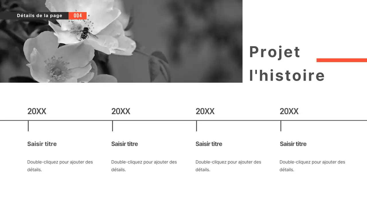 Présentations en noir et blanc