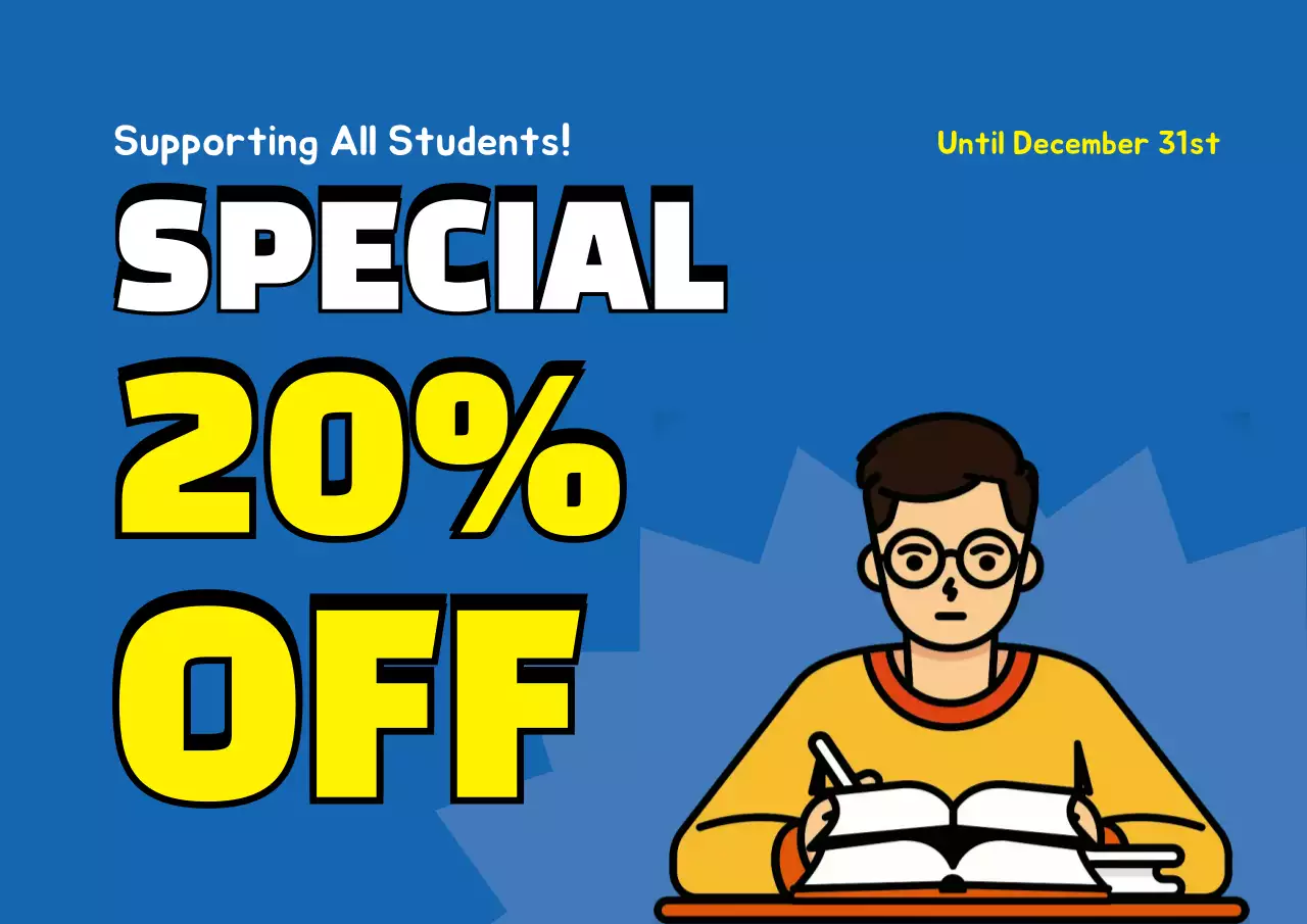 Blue Modern Student Promotion Poster