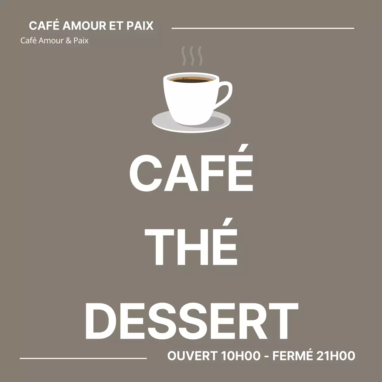 Bannière carrée Love & Peace