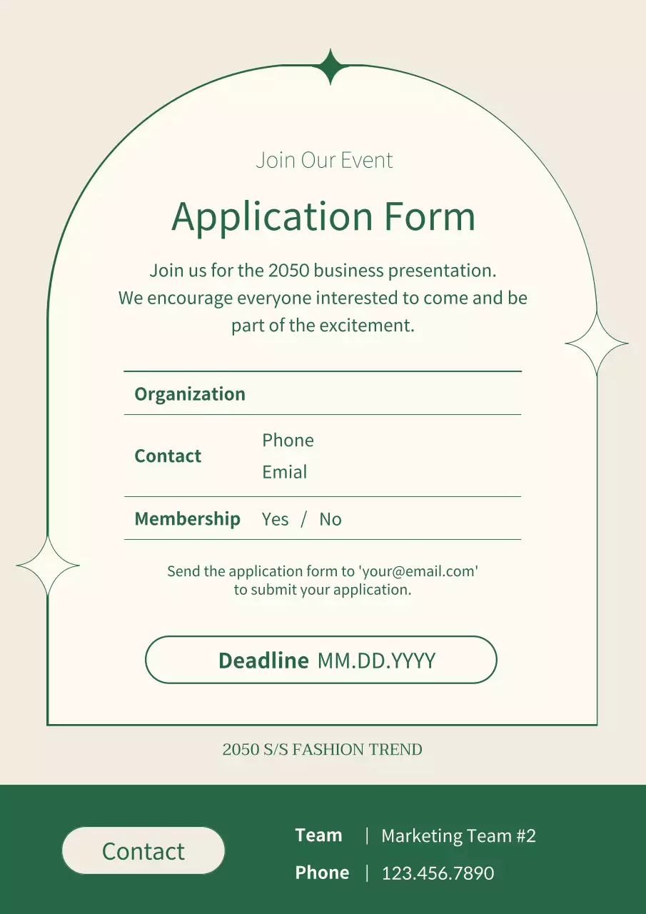 Green Elegant Fashion Invitation