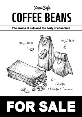 Black Vintage Coffee Promotion Poster